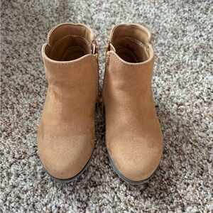 Cat & Jack Cognac Penelope Zipper Ankle Boots 7T